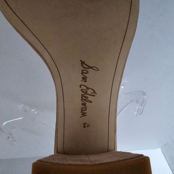 Sam Edelman Daniella Beige Suede Block Heel Sandal Size 8.5 - Picture 8 of 8